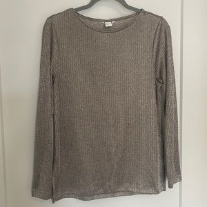 H&M metallic long sleeve shirt